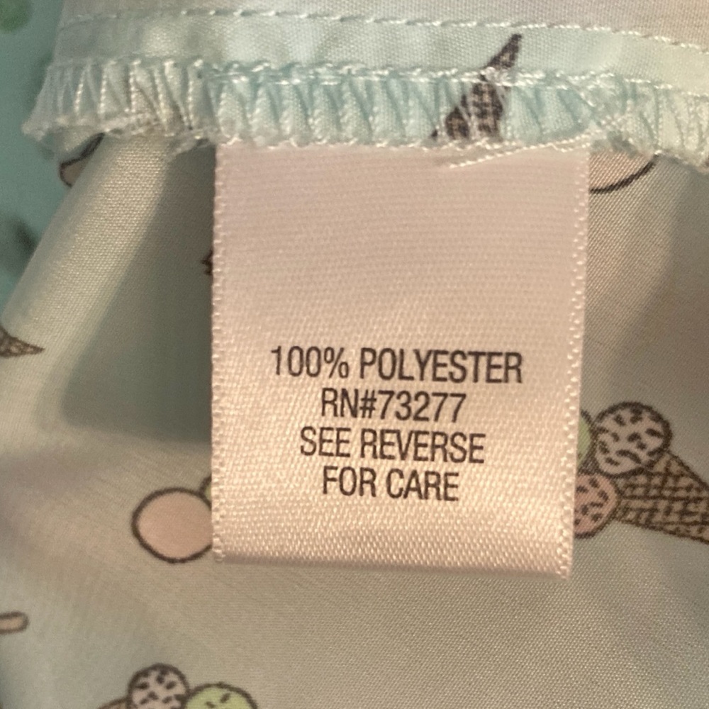 Candie’s Ice Cream Cone Popsicle Blue Green Ruffle Tank Top Shirt Blouse Size XS - Picture 6 of 7